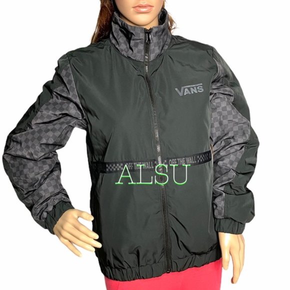 💖MEGA SALE💖VANS BMX Remix JACKET Women Black Puffer Raincoat Water VN0A4CNXBLK - Picture 4 of 6